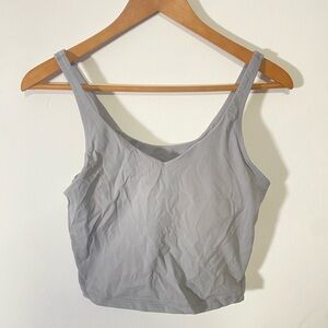 Gray Sleeveless Crop Top